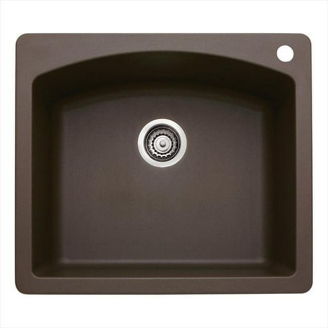 Diamond Single Bowl Silgranit II Drop-In Kitchen Sink - Cafe Brown