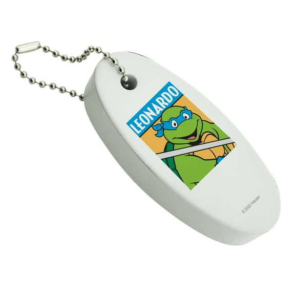 Teenage Mutant Ninja Turtles Leonardo Floating Keychain Oval Foam Fishing Boat Buoy Key Float