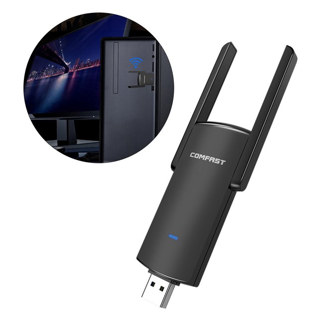 Adaptador inalámbrico USB Yotijar 1300Mbps de banda 5G 2.4G USB para computadora portátil de escritorio