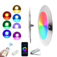 thumbnail image 2 of Hanging Underwater Light Stainless Steel Swimming Pool Light Underwater Light IP68 Waterproof Ultra-thin Wall Intelligent Control ,Long Lasting, 2 of 5