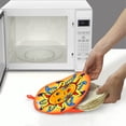 thumbnail image 3 of DOKKIA Mexican Taco Tortilla Warmer Pouch 12 Inch Insulated Cloth - Microwavable Use Fabric Bag to Keep Burrito Food Warm(Sunburst Carnival Sunflower Mayan Aztec), 3 of 7