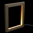 thumbnail image 3 of KAKOWELY Wooden Photo Frame LED Light Luminous Photo Frame Unique Wooden Picture Frame Chic Photo Holder9.06"X6.69"X0.71", 3 of 5