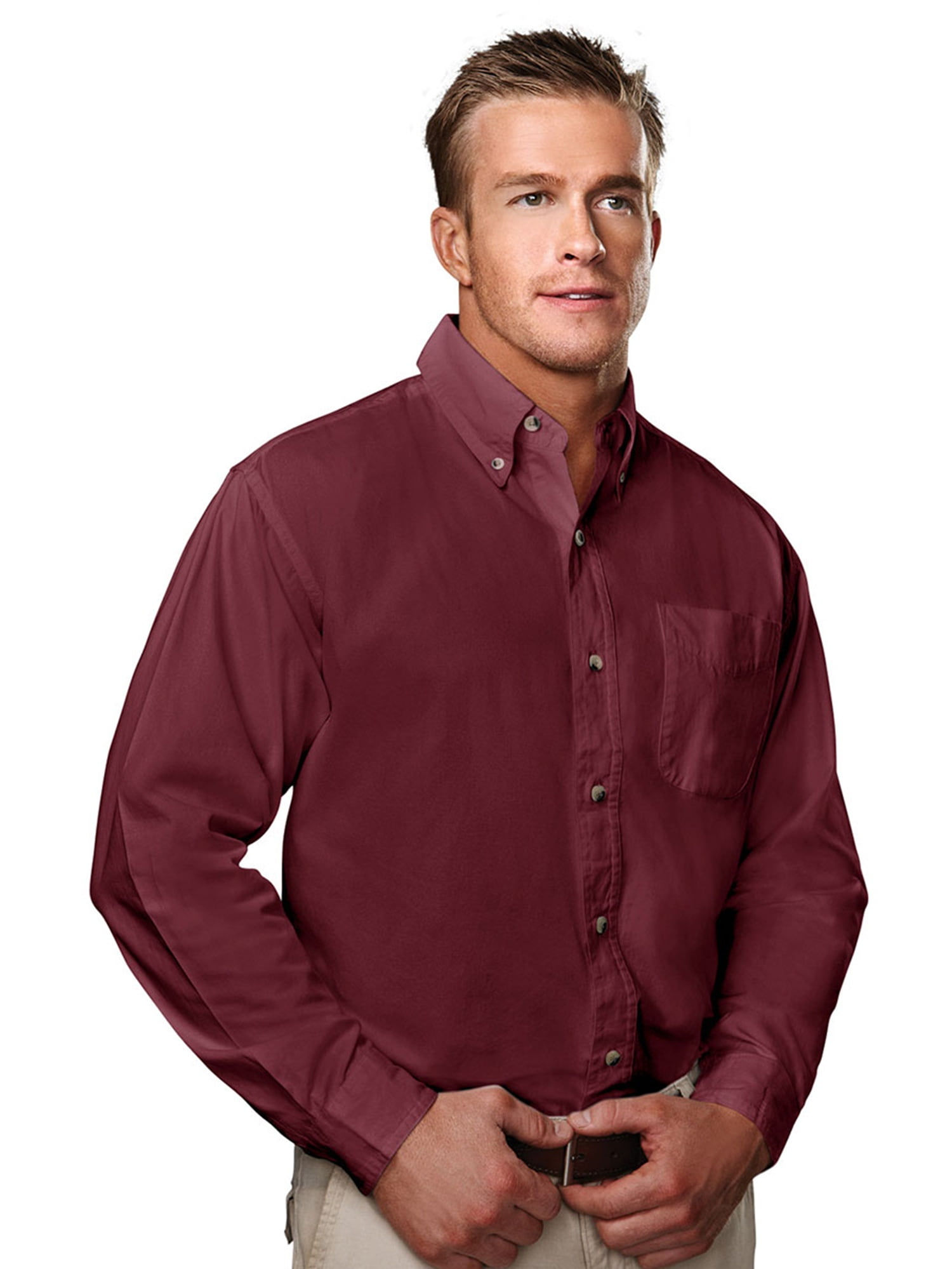 Tri-Mountain Men's Big And Tall Woven Dress Shirt - Walmart.com