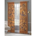 thumbnail image 4 of Boho Yellow Flowers Sheer Curtains 84 Inch Length 2 Panels Set Window Treatments, Spring Abstract Watercolor Floral Leaf Rod Pocket Semi Curtains for Living Room/Bedroom/Kitchen Décor, 104"W x 84"L, 4 of 7