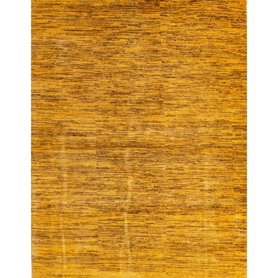 Ahgly Company Machine Washable Indoor Rectangle Abstract Orange Area Rugs, 8' x 10'