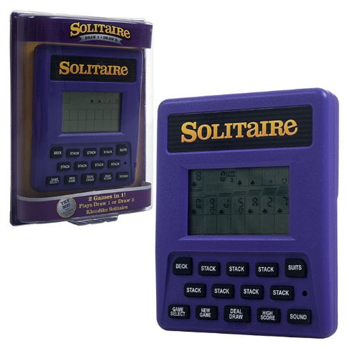 handheld solitaire game with light
