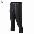 thumbnail image 1 of Mens Compression Pants 3/4 Shorts Sports Leggings Basketball Shorts Leg FAST L3F3, 1 of 9