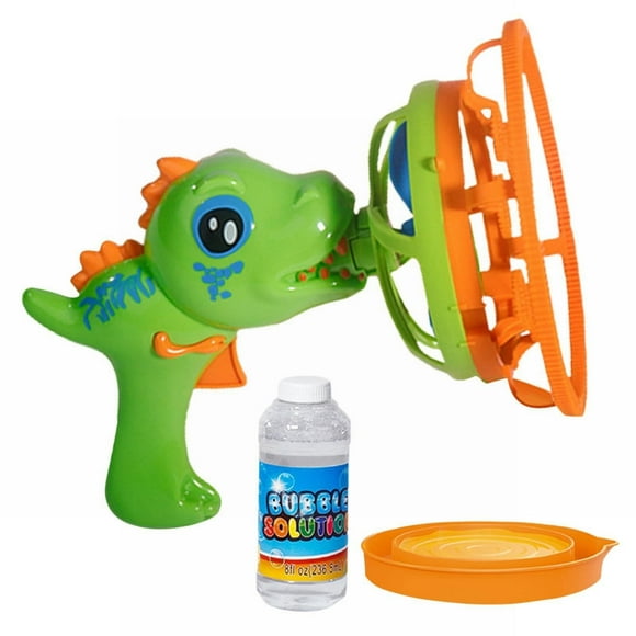 Machine à Bulles Automatique Dinosaure Souffleur de Bulles Jouet Amusant Flux Continu pour Enfants Silencieux Fabricant de Bulles Améliore Parent Gratuit 236,5ml Solution à Bulles