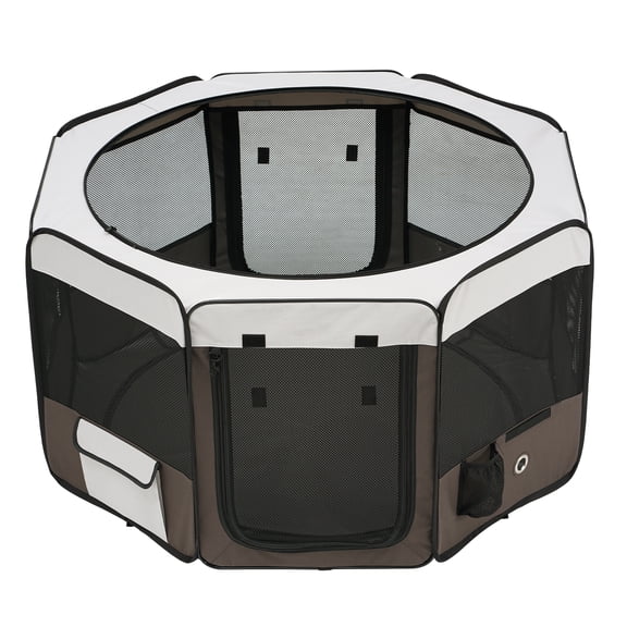 VEVOR Foldable Pet Playpen 46 inch Portable Dog Playpen Crate Kennel for Cat