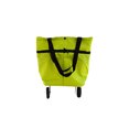 thumbnail image 2 of Chariot de Courses Pliable Portable avec Sac de Courses; Pochette à Roulettes Imperméable en Tissu Oxford, Vert, 2 of 8