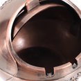 thumbnail image 3 of Brown Aluminum Alloy Ashtray with Lid for Home Use Vintage Rose Pattern Desktop Accessory 4.7 Inches, 3 of 8