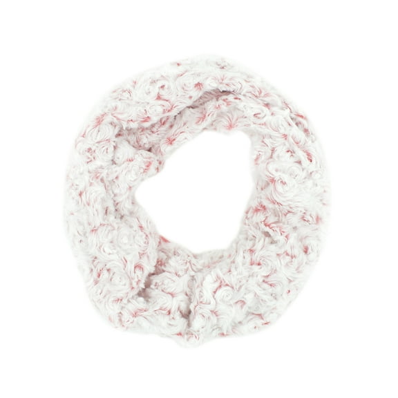 Soft Small Faux Fur Roses Warm Infinity Circle Scarf