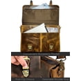 thumbnail image 4 of Leather Messenger Bag for Men, 16" Vintage Laptop Briefcase Satchel, Computer Shoulder Office Business Work Bag by Rustic Town, 4 of 7