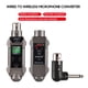 thumbnail image 3 of Receptor de audio JAYETE C-01 UHF Convertidor profesional de micrófono con cable a inalámbrico Micrófono Transmisor y receptor 500~980MHz Recepción de transmisión Compatible con micrófono dinámico/con JAYETEC Receptor de audio, 3 of 6