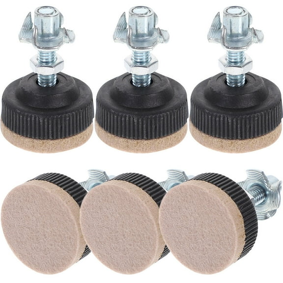 UPKOCH 6 Pcs Table Leg Height Adjusters Round Black Levelers for Offices