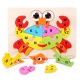 thumbnail image 4 of Gwong Juguete Caballo de madera Conejo Conejo Dog Letra Jigsaw Puzzle Block Niños Niños Juguete Gwong 30005269, 4 of 7