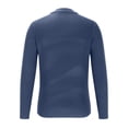thumbnail image 4 of ZCFZJW Men's 1/4 Zip Turtleneck Sweater, Soft Ribbed Knitted Pullover with High Collar, Loose Fit Long Sleeve Casual Knit Sweatshirt Blue XL, 4 of 5