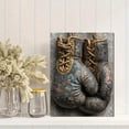 thumbnail image 2 of Black Boxing Gloves Canvas Wall Art, Retro Martial Arts Print, Gym Man Cave Wall Decor, 2 of 8