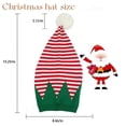 thumbnail image 2 of Christmas Knitted Striped Beanie Hat Adult Winter Holiday Party Decorative Headwear, 2 of 4