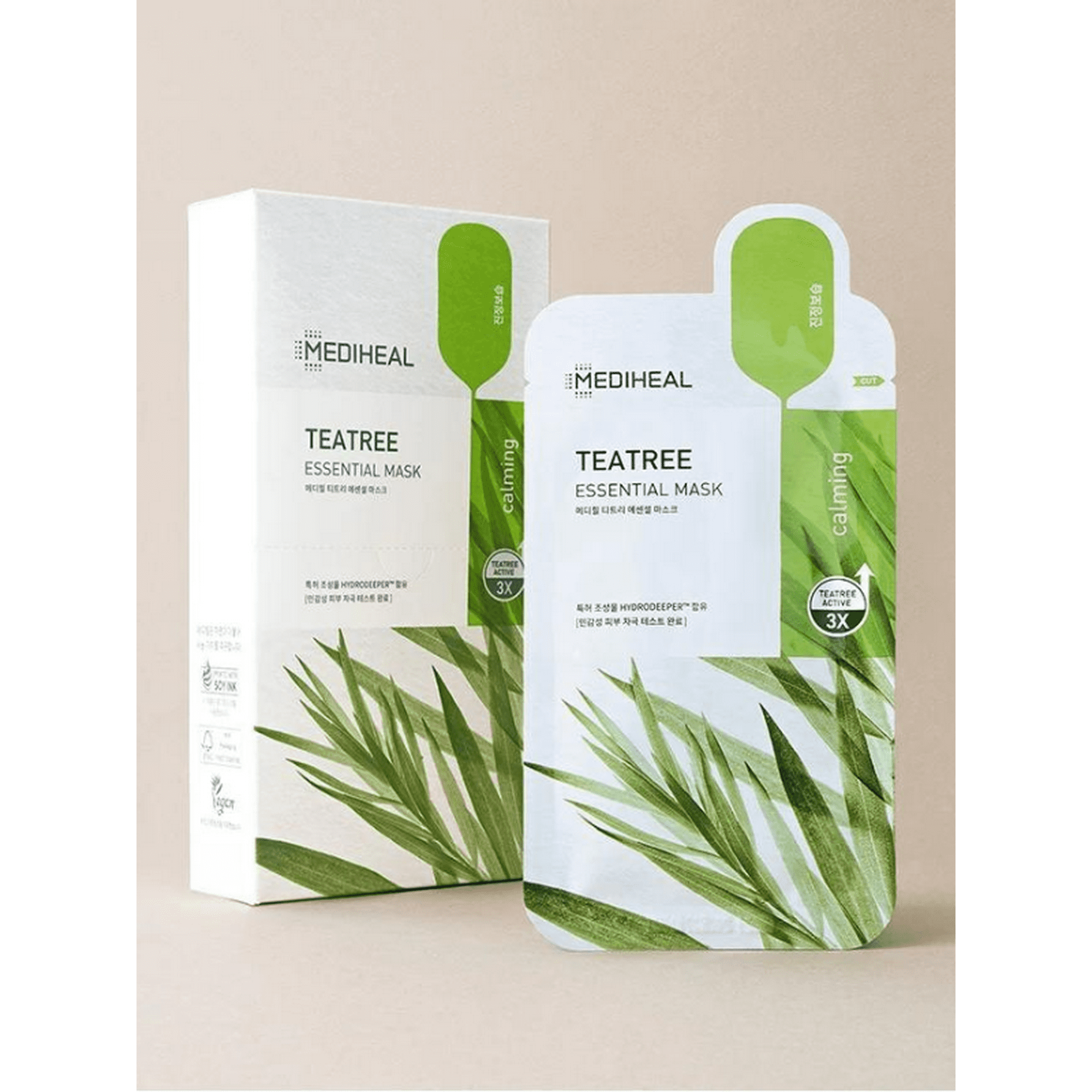 プランエス MEDIHEAL TEATREE ESSENTIAL MASK 14 Mediheal Teatree Essential Mask 24g - 1 BOX / 10 PCS