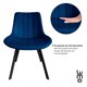 thumbnail image 5 of Comedor 4 Silla Velvet Mesa Cristal Minimal Estructura Acero azul, 5 of 7