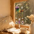 thumbnail image 5 of Moon Crystal Suncatcher Hanging Wind Chime with Faceted Clear Glass Prisms and Rust Resistant Metal for Window Home Decor Garden Balcony Entryway Ornament Gift Ideas, 5 of 7
