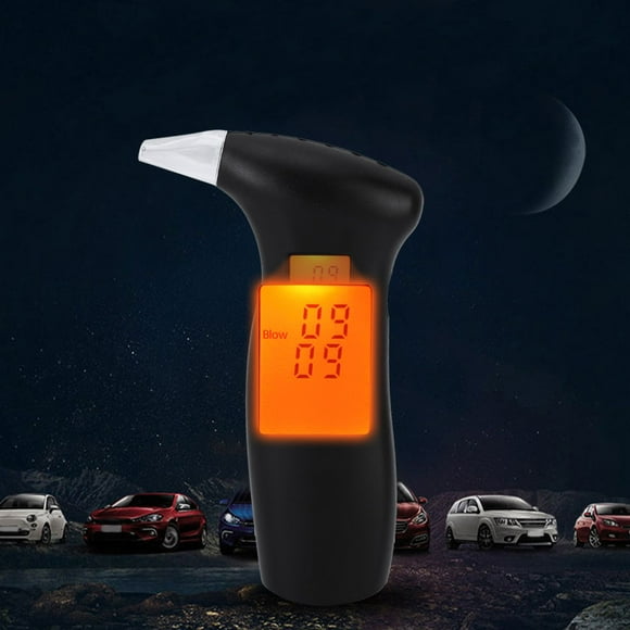 Breathalyzer, ABS Material Ergonomic Design Breathalyzer Backlit Display 3 Mouthpieces With Mouthpiece For Alcohol Testing