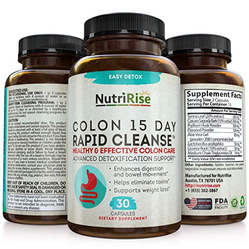 Colon Cleanser Detox for Weight Loss. 15 Day FastActing ExtraStrength