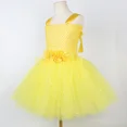 thumbnail image 5 of Vestido de tutú de hada con flores amarillas brillantes para niñas, para fiesta de cumpleaños, vestidos de princesa, disfraz de hada mariposa para Halloween para niños, 5 of 5