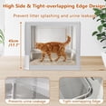thumbnail image 2 of Enclosed Stainless Steel Cat Litter Boxes,Large Foldable Litter Box with Lid,Hooded Covered Stainless Steel Cat Litter Box,Easy Cleaning,No Urine Leakage,Deeper Pan, 2 of 7
