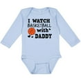 thumbnail image 3 of Inktastic I Watch Basketball with Daddy Boys Long Sleeve Baby Bodysuit, 3 of 5