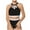 T06 Black girls tankini swimsuit, variant on 3 PCS Swimsuit For Teen Girls Girls Print 3 Piece Swimsuits Bikini Sets with Boyshorts Tankini Bathing Suit 11-17 Years Racerback Casual