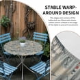 thumbnail image 5 of Blue Grey Seaports Fitted Tablecloth with Elastic Edged, Round Table Cloth for Dining Table, Vintage Ocean Anchor Shark Lighthouse Waterproof Oil Proof Table Cover for Indoor Outdoor 45"-54", 5 of 8
