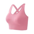 thumbnail image 5 of Yuanlong Women's Sports Bras Crisscross Back Seamless Wireless Yoga Bra Soft Stretchy Supportive Lift Running Workout Bra, 5 of 5
