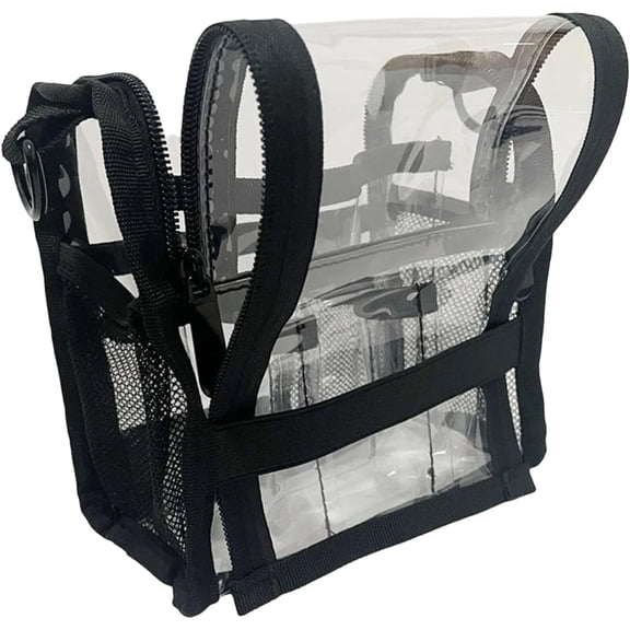 Cosmetic Storage for Lip Products, Clear PVC Makeup Bag with Viewable Design, Portable Lipcolor Holder Easy to Clean for Travel Makeup Artists (Clear)M