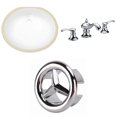 thumbnail image 1 of American Imaginations 19.5-in. W Oval Bathroom Undermount Sink Set In White - Chrome Hardware AI-26607, 1 of 8