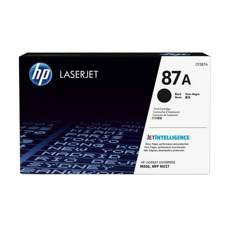 HP 87A Black Original LaserJet Toner Cartridge, ~8,550 pages, CF287A