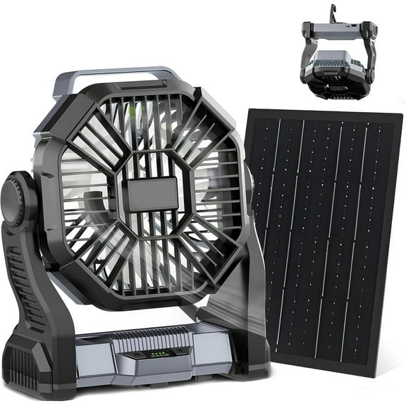 25400mAh,Camping Fan, Portable Fans Rechargeable 9-Inch Battery Powered (180Hrs) LED Lantern, USB C Battery Beach Fan.