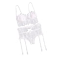thumbnail image 2 of White Hollow-out Lencería Ropa interior Ropa de dormir SG Hugo Ropa interior de encaje sexy para mujer, 2 of 10