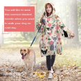 thumbnail image 4 of Chihuahua and Flower Florals Wearable Oversized Blanket,Wearable Blanket Hoodie for Adults,Cozy Hooded Blankets with Super Pockets,Super Warm Fuzzy Pullover for Women & Men, 4 of 6