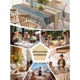 thumbnail image 5 of Blue Brown Beige Farmhouse Table Cloth, Vintage Wood Waterproof Tablecloth for Rectangle Tables, Reusable Washable Fabric Table Cover for Restaurant Kitchen Dining Tables 54"x108", 5 of 6