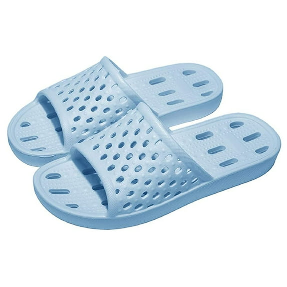 NeedBo Womens Mens Shower Shoes Non Slip Quick Drying House Sandal Slippers Indoor Home Bedroom Pool Spa Guest College Dorm, Blue, 8