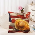 thumbnail image 2 of MKHERT Baseball Glove American Flag Throw Pillowcase Pillow Cover Cushion Couver 18x18 inch, 2 of 2