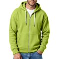 thumbnail image 2 of Lumtrix Zip Up Hoodie Men Long Sleeve Solid Color Plain Hooded Sweatshirts Casual Fall Spring Winter Track Jackets Green M, 2 of 5