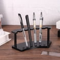 thumbnail image 5 of Uxcell Acrylic Pen Holder Display Stand Pen Rack Makeup Brush Organizer Vertical & Horizontal Black, 5 of 7