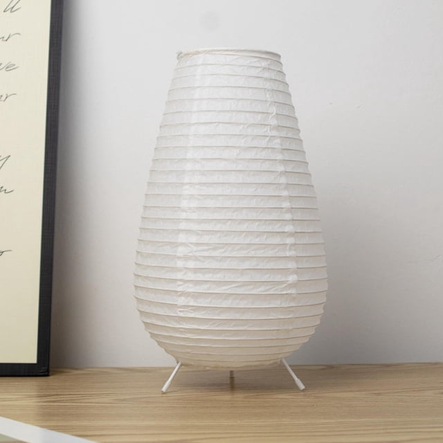 Lámpara de mesa de papel, iluminación ambiental, lámpara de papel premium, decoración, linterna, de escritorio japonesa para dormitorio, mesita de Estilo B