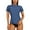 Dark Blue, variant on Sociala Women's Short Sleeve Rash Guard Sun Protection Basic Modest Swimwear