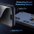 thumbnail image 2 of Phone Case for Samsung Galaxy A55 Hybrid Case with Ring Kickstand, Heavy Duty Protection Armor Case with Comfortable Grip Support Magnetic Car Mount for Samsung Galaxy A55 - Navyblue, 2 of 7