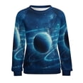 thumbnail image 7 of Galaxy Star Outer Space Womens Casual Crewneck Sweatshirt Long Sleeve Tops Cute Pullover Loose Fit, 7 of 7