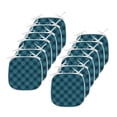 thumbnail image 2 of Dark Teal Dining Chair Pad, Simple and Geometric Shapes Graphical Ornate, Water Resistant Pillow with Straps for Kitchen Seats, 12 Pieces Set, Petrol Blue Dark Teal, by Ambesonne, 2 of 5